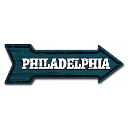 Signmission Philadelphia Arrow Decal Funny Home Decor 36in Wide D-A-12-999677